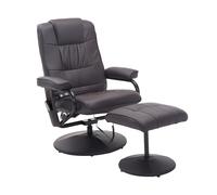 HOMCOM Sillón de Masaje relax con Reposapiés 10 Puntos de Vibración 1 Control Remoto 77x84x95 cm Marrón Aosom España