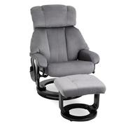 HOMCOM sillón de masaje sillón de TV sillón con función de reclinado sillón con reposapiés poliéster aterciopelado Aosom España
