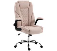 HOMCOM Sillón de Oficina Silla de Oficina Ergonómica con Altura Regulable y Reposabrazos Abatibles 70x70x114-122 cm Rosa Aosom España