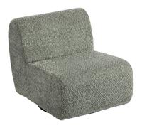 HOMCOM Sillón Giratorio Lounge con Efecto Chenilla Asiento Ancho para Salón y Dormitorio Gris Aosom España