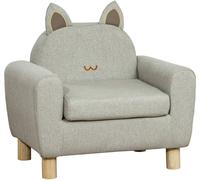 Homcom Sillón Infantil 61x42x53 cm Gris