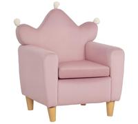 HOMCOM Sillón Infantil Mini Sofá para Niños de +3 Años Carga 45 kg 50x42x58 cm Rosa