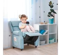 HOMCOM sillón infantil sofá infantil con reposapiés ajustable para 3-5 años Azul