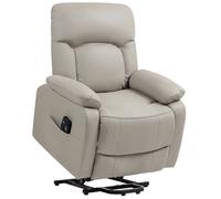 HOMCOM Sillón levantapersonas eléctrico, sillón relax eléctrico con función de masaje y calor, 89 x 94,5 x 103 cm, gris Aosom España