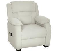 HOMCOM Sillón Reclinable 150° Efecto Terciopelo con Reposapiés, Mando a Distancia y Bolsillo Lateral, 96x90x103 cm, Beige Aosom España