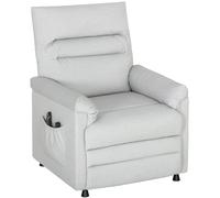 HOMCOM Sillón Reclinable con Reposapiés, Calefacción, 8 Puntos de Masaje y 5 Modalidades, Tela de Terciopelo, Gris