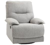 HOMCOM Sillón Reclinable Manual Relax Tapizado en Tela Reposapiés para Personas 150-190 cm Carga 160 kg Gris Aosom España