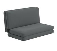 HOMCOM Sillón reclinable plegable 3 en 1 colchón para invitados divisible 138 cm de ancho Gris Oscuro Aosom España