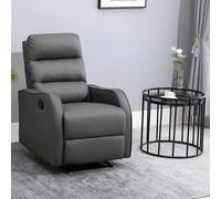 HOMCOM Sillón Relax con Reclinación Manual hasta 160° con Reposapiés Retráctil