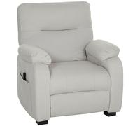 HOMCOM Sillón relax eléctrico, sillón reclinable con puerto USB, reposapiés, bolsillos laterales, mando a distancia, motor silencioso, 2 posiciones memorables, para dormitorio, salón, cine en casa