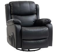 HOMCOM Sillón Relax Reclinable con 8 Puntos de Masaje, Calefacción y Reposapiés, 87x97X100 cm, Negro Aosom España