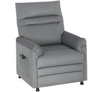 HOMCOM Sillón Relax Reclinable Eléctrico con Calor Lumbar Masaje Vibración Motor Silencioso Función de Memoria Gris