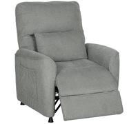 HOMCOM Sillón Relax Reclinable Eléctrico con Calor Lumbar Masaje Vibración Motor Silencioso Función de Memoria Gris Oscuro