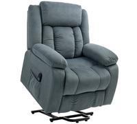 HOMCOM Sillón Relax Reclinable Eléctrico Levanta Personas con Puerto USB Control Remoto Asiento Ancho Reposapiés Gris gris