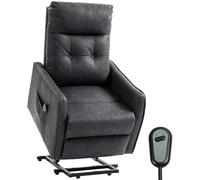 HOMCOM Sillón Relax Reclinable Eléctrico Levanta Personas Gris