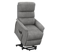Homcom sillón relax reclinable eléctrico levanta personas, sillón elevador con control remoto, reposapiés, tapizado en lino, bolsillo lateral, para salón, dormitorio, gris 96 cm