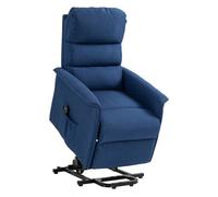 HOMCOM Sillón Relax Reclinable Eléctrico Sillón Levanta Personas con Mando a Distancia y Bolsillo Lateral Sillón Elevador para Salón Dormitorio Azul Oscuro
