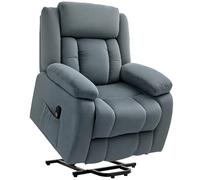 HOMCOM Sillón Relax Reclinable Eléctrico Sillón Levanta Personas con Mando a Distancia Puerto USB Reposapiés Acolchado Grueso y Bolsillos Laterales Sillón Elevador para Salón Dormitorio Gris