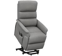 HOMCOM Sillón Relax Reclinable Eléctrico Sillón Levanta Personas con Mando a Distancia y Bolsillo Lateral Sillón Elevador para Salón Dormitorio Gris