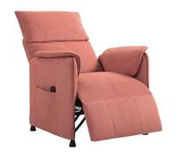 Homcom sillón relax reclinable eléctrico sillón reclinable silencioso con función memoria reposapiés mando a distancia bolsillos laterales tela apto para mascotas para dormitorio salón naranja