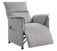 HOMCOM Sillón Relax Reclinable Eléctrico Sillón Reclinable Silencioso con Función Memoria Reposapiés Mando a Distancia Bolsillos Laterales Tela Apto para Mascotas para Dormitorio Salón Gris