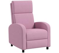 HOMCOM Sillón Relax Reclinable hasta 160° Sofá Reclinable Moderno con Reposapiés Soporta hasta 120 kg 64x86x102 cm Rosa