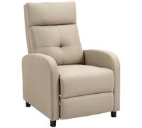HOMCOM Sillón Relax Reclinable Manual con Apertura Push hasta 155º Beige