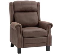HOMCOM Sillón Relax Reclinable Manual con Apertura Push Reposapiés Marrón