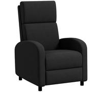 HOMCOM Sillón Relax Reclinable Manual con Reposapiés 120 kg Negro