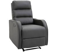 HOMCOM Sillón Relax Reclinable Manual hasta 160° 65x89x100 cm Gris