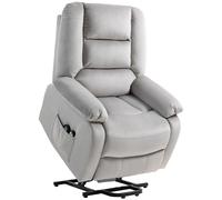 HOMCOM Sillón Relax Reclinable para Personas Mayores con Función de Masaje 90x93x110cm Gris claro Aosom España