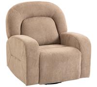 HOMCOM Sillón Relax sillón mecedor y reclinable giratorio 360° tejido de terciopelo butaca reclinable con asiento amplio Aosom España