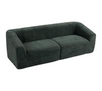 HOMCOM Sofá 3 plazas sin Marco Asiento Ancho 225x93x68 cm Verde