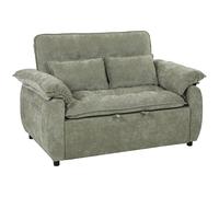 HOMCOM Sofá Cama 2 Plazas Sofá Cama 3 en 1 de Terciopelo 137 cm Respaldo Ajustable Asiento Amplio 2 Cojines Verde Aosom España