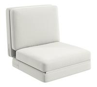 HOMCOM Sofá cama convertible 1 plaza sillón perezoso sofá cama de terciopelo para invitados salón 75x268x18 cm Crema Aosom España