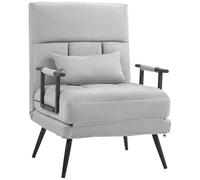 HOMCOM Sofá Cama Relax 3 en 1 1 Plaza Convertible Gris