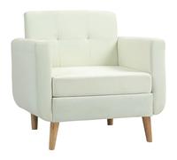 Homcom Sillón de salón 78x70x75 cm crema