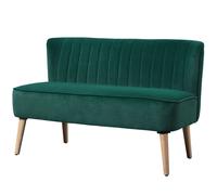 HOMCOM Sofá de 2 plazas - Muebles de asiento elegantes y cómodos en verde oscuro