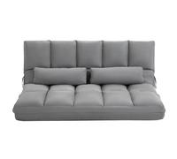 HOMCOM Sofá de Suelo Plegable con Respaldo Reclinable en 7 Niveles y Cojines Sofá Moderno para TV Juegos Lectura 130x73x60 cm Aosom España