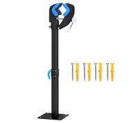 HOMCOM Soporte de reparación de bicicleta ajustable en altura, pinza giratoria 360°, pies de taller o pared, soporte para bicicleta para montaje, mantenimiento, reparación de MTB y bicicleta de