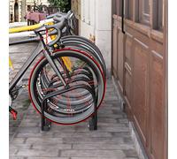 HOMCOM soporte para bicicleta soporte de instalación soporte para ruedas bicicletas múltiples hasta 4 bicicletas Negro