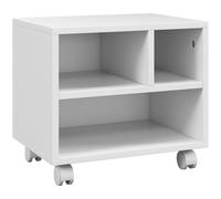 HOMCOM Soporte para impresora Mueble de Almacenamiento de oficina cajón 4 compartimentos abiertos 40x30x36 cm Blanco Aosom España