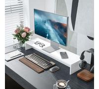 Homcom Soporte Para Monitor De Pc Con 2 Compartimentos, Soporte De Escritorio De Madera Para Monitor, Para Puerto 2018,Il Y Ordenador