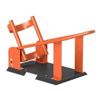 HOMCOM Soporte para motocicleta para rueda delantera 38,1-53,34 cm, tope ajustable para motocicleta 816,5 kg capacidad Naranja