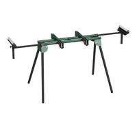 HOMCOM Soporte Sierra Ingletadora Universal Rodillos Extensibles 94-19 cm | Banco de Trabajo Plegable, Altura y Ancho Ajustable, Estructura Metálica Reforzada, Sistema Fijación, Carga 150 kg