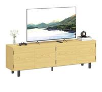 HOMCOM Soporte TV 180cm 82 Pulgadas Efecto Madera Natural