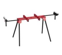 HOMCOM Soporte universal para ingletadora con ruedas extensibles y brazos de apoyo, soporte de sierra portátil con patas plegables
