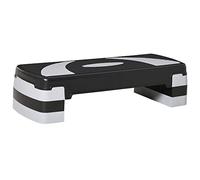 HOMCOM Step de Aeróbic Step para Fitness Antideslizante con Altura Regulable 3 Niveles de 10/15/20 cm Tabla Plataforma Stepper para Deporte y Ejercicio en Casa Gimnasia Carga 150 kg 80x31x20 cm Negro