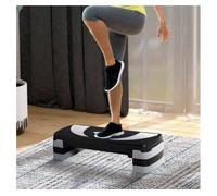 HOMCOM Step de Aeróbic Fitness con Altura Ajustable 3 Niveles para Ejercicio de Gimnasia y Carga hasta 150kg Aosom España