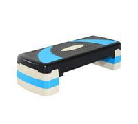 HOMCOM Step de Aeróbic para Fitness Altura Ajustable 3 Niveles 10/15/20 cm Ejercicio en Casa Carga 150 kg 80x31x20 cm Negro y Azul Aosom España